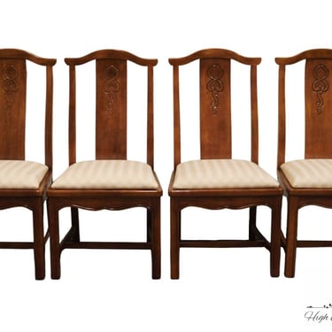Set of 4 THOMASVILLE Mystique Collection Asian Chinoiserie Dining Side Chairs 