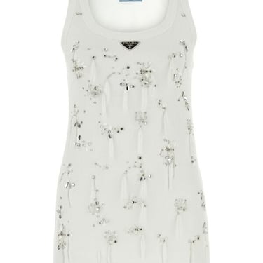 Prada Women White Cotton Tank Top