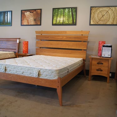 Strata Solid Wood Platform bed Contemporary Modern Organic zero voc finish 