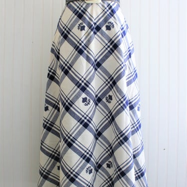 1970's - by Country Set - A-line - Maxi Skirt - With Belt - Mid Century Mod - Estimated size S 
