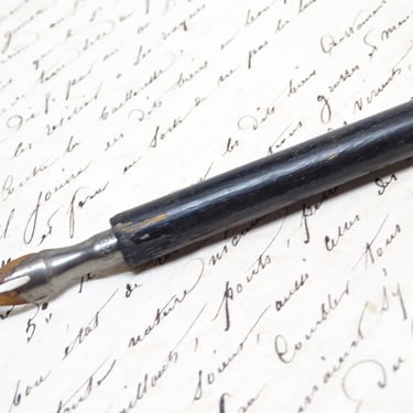 Antique Wooden Writing Pen,  Nib #322, Vintage for  School or Office Desk 