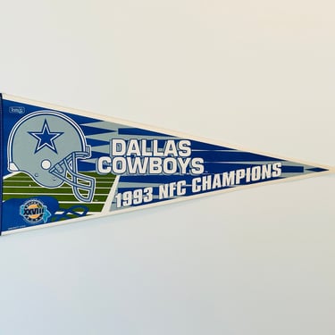 Vintage Dallas Cowboys 1993 NFC Champions Super Bowl XXVIII Full Size NFL Pennant 