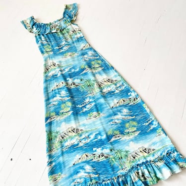 1950s Iolani Hawaiian Dress 