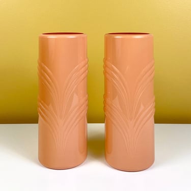 Plastic Art Deco Cylinder Vase (2 Available - Sold Separately) 