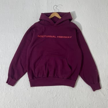 Sp5der Nocturnal Highway Burgundy Hoodie Sz. M (DEPT1)