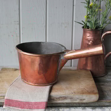 Antique Hand  Tooled Copper Confectionery Pan Pot 