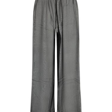 Bode Women Black Silk Wide-Leg Pant