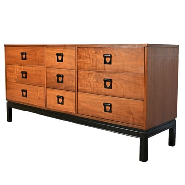 Walnut Long Dresser Dixie Credenza Mid Century Modern 