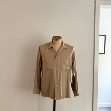 Towncraft by Pennys wash and wear vintage 1950s rayon shirt-size M 