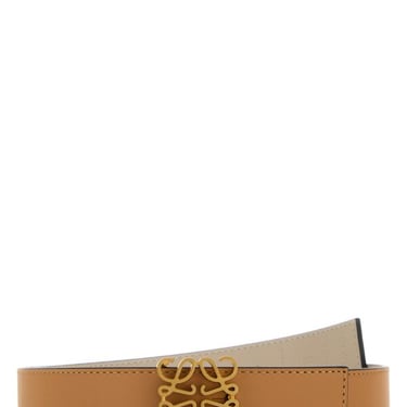 Loewe Women Caramel Leather Reversible Belt