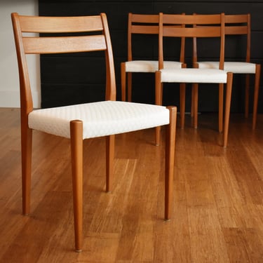 Four Swedish teak dining chairs by Svegards Markaryd 