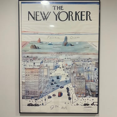 Saul Steinberg, 1970s New Yorker Poster, 1976 - Free Shipping 