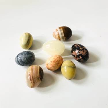 Vintage Stone Eggs - Set of 8 