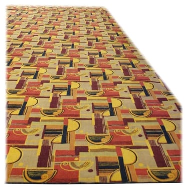 Art Deco Style Area Rug in the manner of Edward Fields Large 