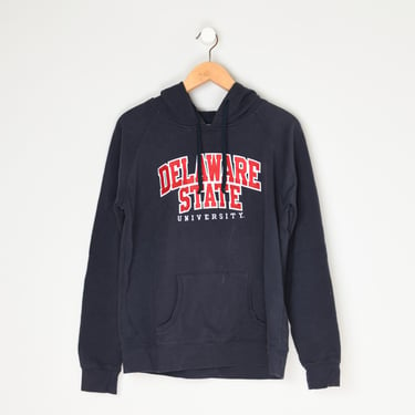 Vintage Y2k Delaware State Hoodie - college sweatshirt, 2000s clothing, stitched lettering - Women's L 