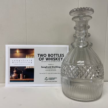 RAFFLE TICKET FOR ITEM #10 - Sangfroid Whiskey Package + Decanter
