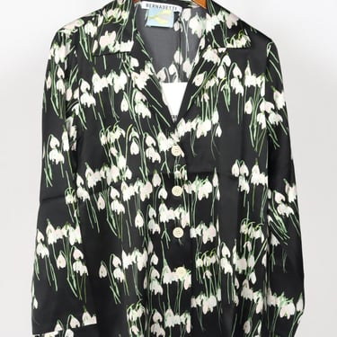 Pyjama Louis Blouse - Snowdrop - Black