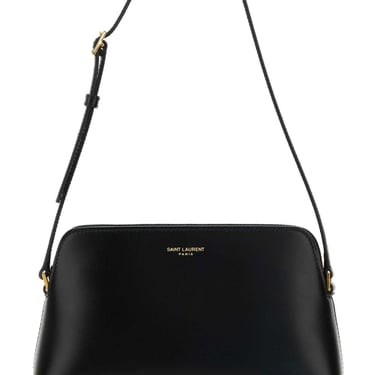 Saint Laurent Women Black Leather Paris Mini Shoulder Bag