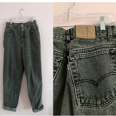 1980's Levi's Size 14 Charcoal Mom Jeans 