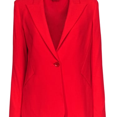 Elie Tahari - Red Buttoned Blazer w/ Ruched Back Sz 10