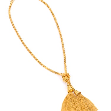Knotted Double Tassel Necklace