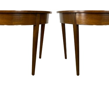 Pair of George III Mahogany Demi-Lune Console Tables
