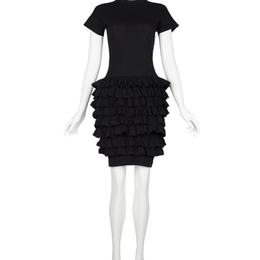 Callaghan Vintage SS 1989 by Romeo Gigli Vintage Black Cotton Ruffle Dress