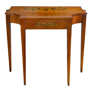 Rare Inlaid and Decorated Hitchcock Cherry Console Table 