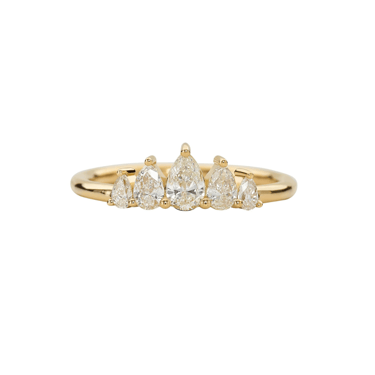 Unique Five Pear Diamond Engagement Ring - ARTËMER Trunk Show