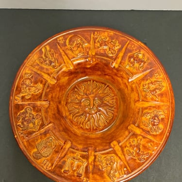 1970s Ceramic Zodiac Ashtray 