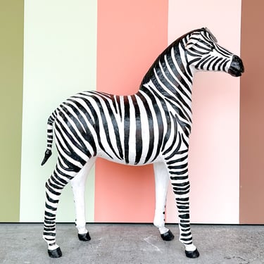 Large Whimsical Leather Zebra