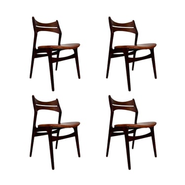 Set of 4 Erik Buch Teak Dining Chairs, Model 310, for Christiansen Møbelfabrik