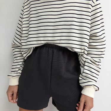 Vintage Salt &amp; Pepper Striped Sweatshirt