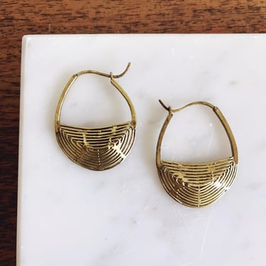 Vintage Brass Wire Earrings 