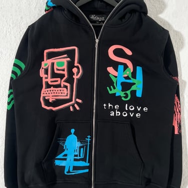 Sugar Hill Above Full Zip Hoodie Black Sz. L DEPT1