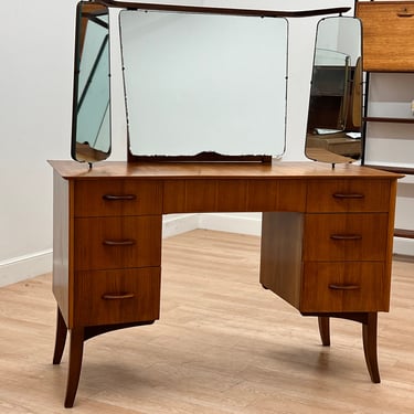 Mid Century Triple Mirror Vanity by Wrighton Furniture 