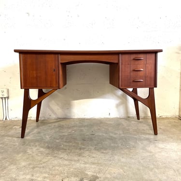 Danish Mid Century Modern Floating Desk 