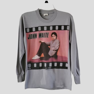 Very Rare John Waite T-shirt Long Sleeve 80's Rock Tee 80s Band Tshirt Size Small/Medium 