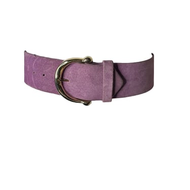 Vintage 80's Gay Boyer Purple Wide Suede Belt, 24-28 