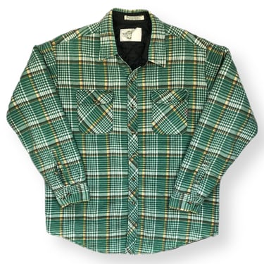 Vintage 80s Northwest Territory Lined Cotton Plaid Flannel Shirt/Jacket Size XL 