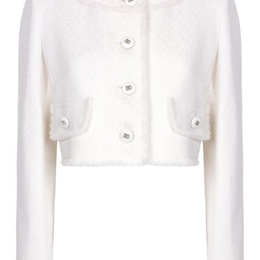 Dolce & Gabbana Women Wool Tweed Cropped Jacket