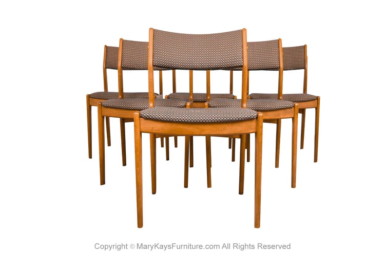 Mid Century Modern Vintage Teak Dining Chairs 