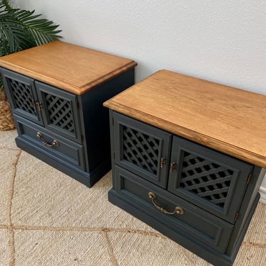 Vintage Set of Nightstands End Tables by Drexel Esperanto Collection *Local Pick Up Only 