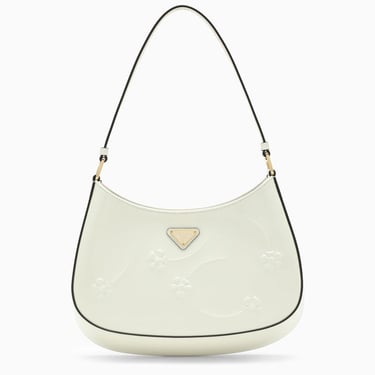 Prada White Floral Leather Cleo Bag Women