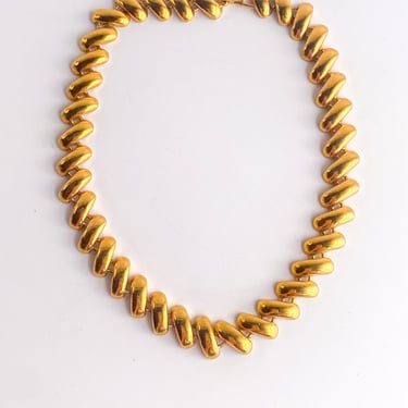 Vintage Golden Diagonals Necklace