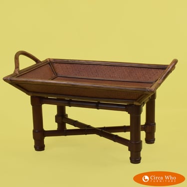 Faux Bamboo Rattan Breakfast Tray