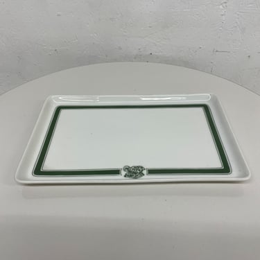 French Ceramic White Serving Tray Modern Classic William Guerin Limoges France 