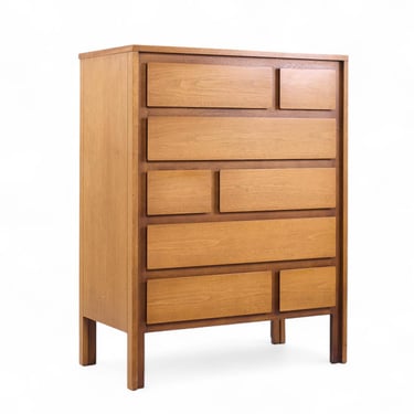 Henredon Mid Century Walnut Highboy Dresser - mcm 