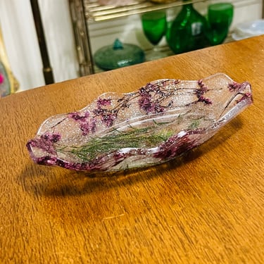 Resin Ring Dish Tray Small Candy Bowl Floral 