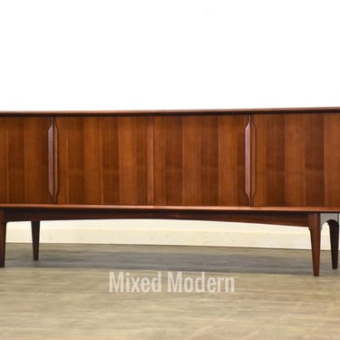 Refinished 83” Bernhard Pedersen Walnut Sideboard Credenza 